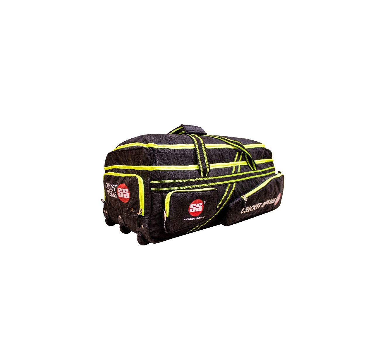 SS Storm Double Wheel Cricket Kit Bag  GreenBlue