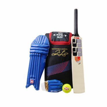 SS Original Brand Full Cricket Complete Kit Ideal for Men's Size Cricket  Kit Package with Kashmir Willow Bat (Thigh Guard+ Abdominal Guard + Helmet  +